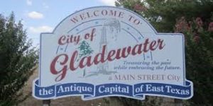Sign of Gladewater, TX