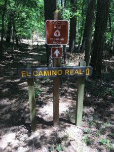 Mission Tejas- El Camino Real trail marker